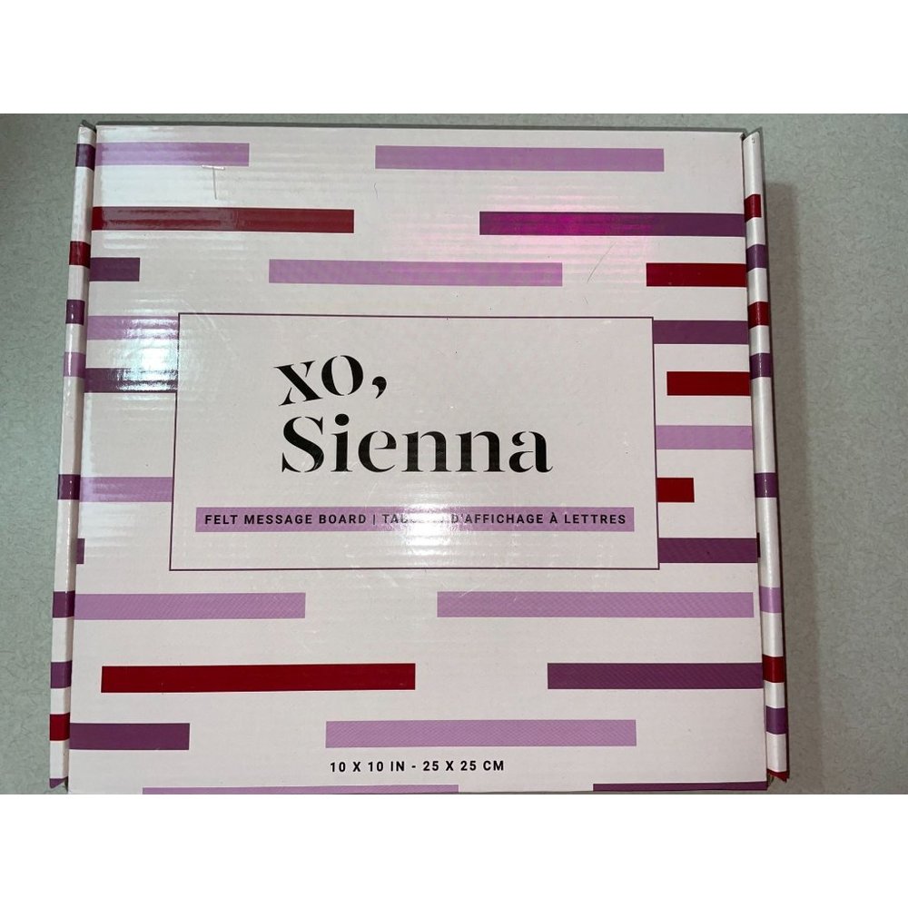 XO, Sienna Purple Taupe Ombre Felt Message Board 10" x 10" NIB
